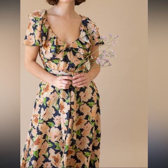 THE GREAT. The Parish Dress in Victorian Rose - Picture 5 of 10